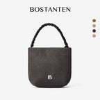 [Teddy Bag] BOSTANTEN Tas Selempang Wanita Kulit Suede Mini Fashionable – Desain Tali Anyaman DIY Adjustable Strap Tas Selempang