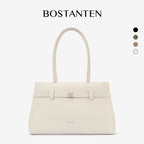 [Lock Tote Bag] BOSTANTEN Tas Tote Kulit PU Tas Selempang Handbag Wanita Korean Style Tote Bag Wanita