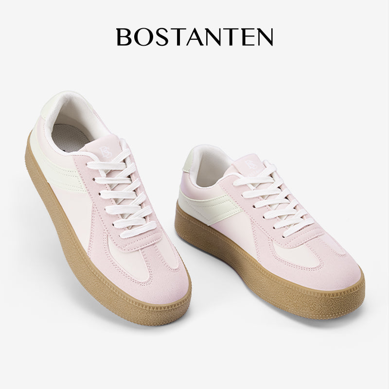 [Wenny shoes] BOSTANTEN Nami Sepatu Sneakers Wanita Sport Shoes Cream Pink Nyaman dan Serbaguna