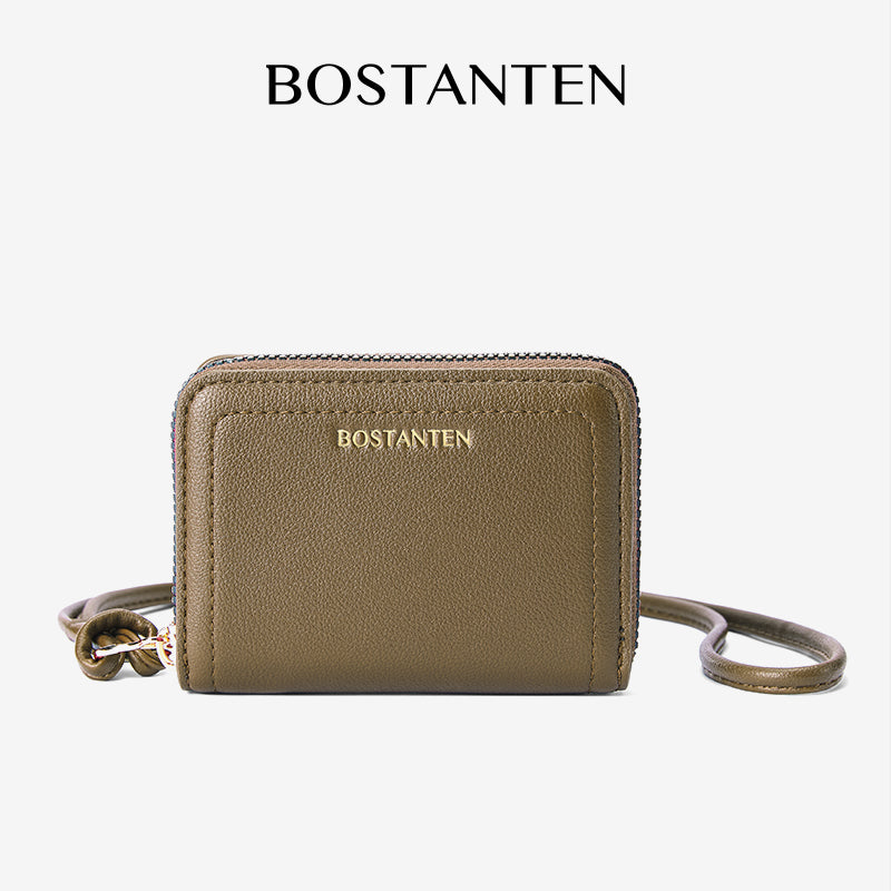 [Vallen Wallet] BOSTANTEN Dompet Kecil Wanita 2 in 1 Bertali Warna Variatif