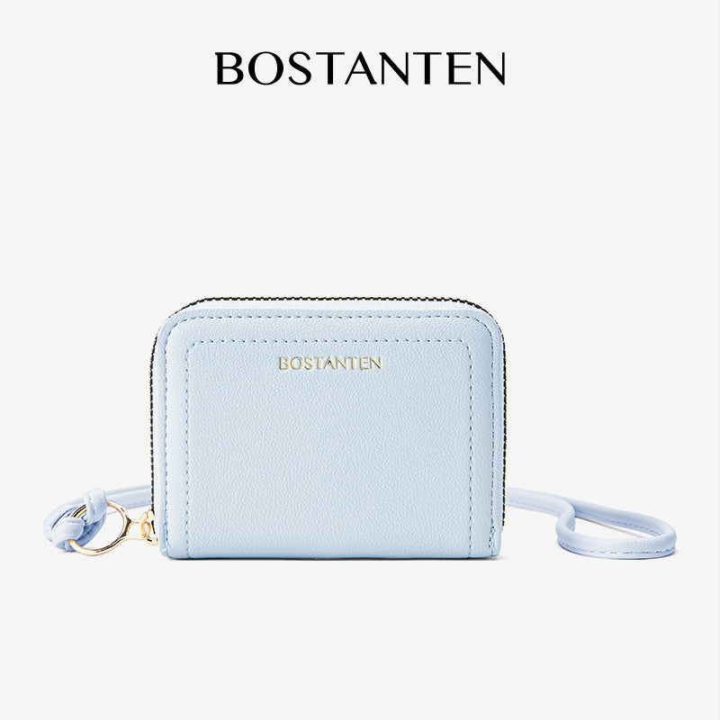 [Vallen Wallet] BOSTANTEN Dompet Kecil Wanita 2 in 1 Bertali Warna Variatif