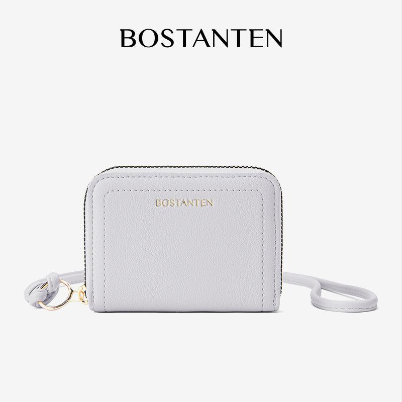 [Vallen Wallet] BOSTANTEN Dompet Kecil Wanita 2 in 1 Bertali Warna Variatif