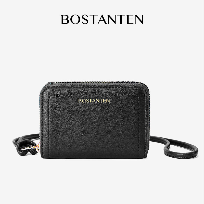 [Vallen Wallet] BOSTANTEN Dompet Kecil Wanita 2 in 1 Bertali Warna Variatif