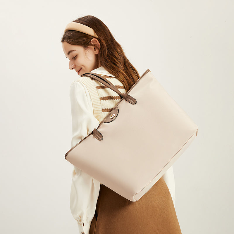 [Ashley Charles Bag] BOSTANTEN Totebag Wanita – Tas Canvas Hitam Putih, Bisa Jinjing & Bahu