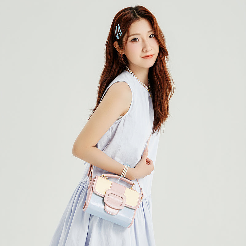 [Cake Ice Cream Bag] Bostanten 2025 Tas Wanita  Selempang Wanita Hand Bag Tas Sling Bag 2 in 1 Shoulder Bag Kulit