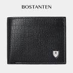 BOSTANTEN Dompet Pria Lipat Bahan Kulit PU Kualitas Premium