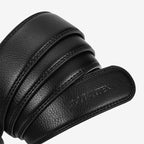 BOSTANTEN Sabuk Pria Ikat Pinggang Black Gold Gesper Otomatis Dapat Disesuaikan Kulit Sapi Asli