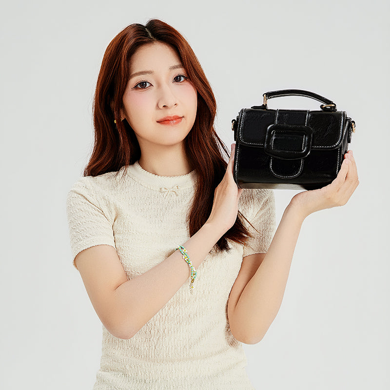 [Cake Ice Cream Bag] Bostanten 2025 Tas Wanita  Selempang Wanita Hand Bag Tas Sling Bag 2 in 1 Shoulder Bag Kulit