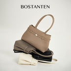 [Lock Tote Bag] BOSTANTEN Tas Tote Kulit PU Tas Selempang Handbag Wanita Korean Style Tote Bag Wanita