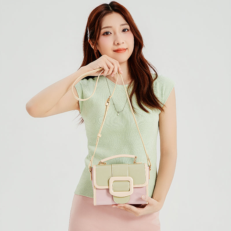 [Cake Ice Cream Bag] Bostanten 2025 Tas Wanita  Selempang Wanita Hand Bag Tas Sling Bag 2 in 1 Shoulder Bag Kulit