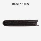 BOSTANTEN Dompet Lipat Panjang Pria Slot Kartu Kulit PU Warna Hitam/Kopi