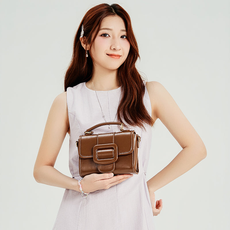 [Cake Ice Cream Bag] Bostanten 2025 Tas Wanita  Selempang Wanita Hand Bag Tas Sling Bag 2 in 1 Shoulder Bag Kulit