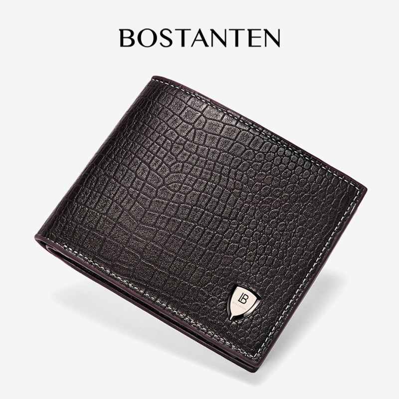 BOSTANTEN Dompet Pria Lipat Bahan Kulit PU Kualitas Premium