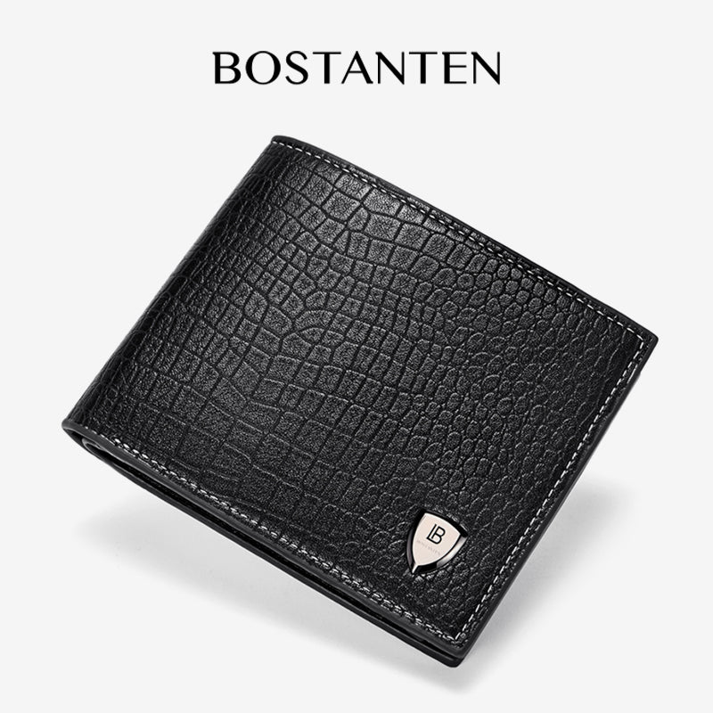 BOSTANTEN Dompet Pria Lipat Bahan Kulit PU Kualitas Premium