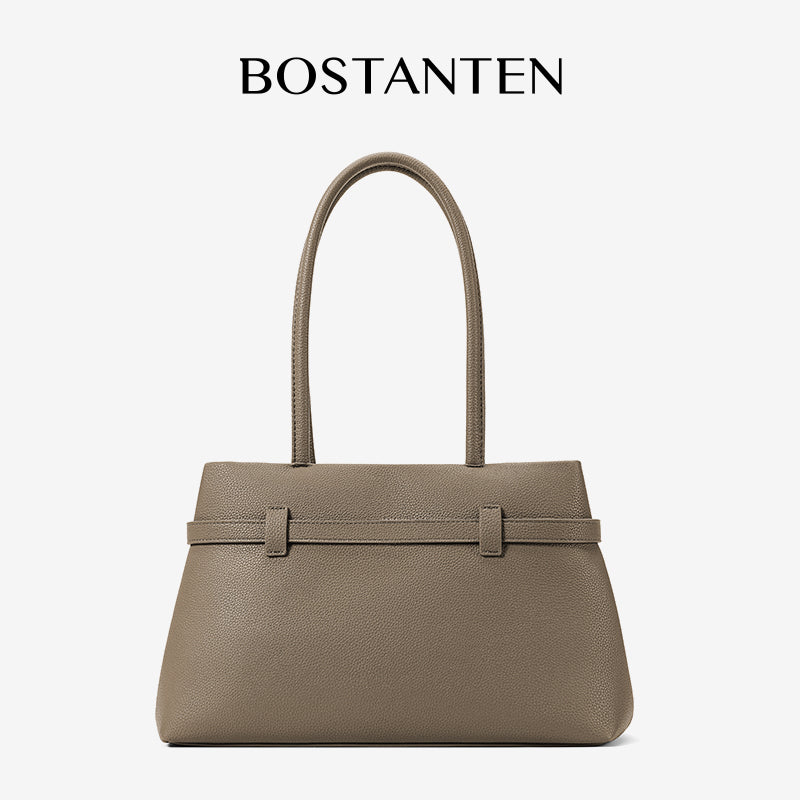[Lock Tote Bag] BOSTANTEN Tas Tote Kulit PU Tas Selempang Handbag Wanita Korean Style Tote Bag Wanita