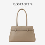 [Lock Tote Bag] BOSTANTEN Tas Tote Kulit PU Tas Selempang Handbag Wanita Korean Style Tote Bag Wanita
