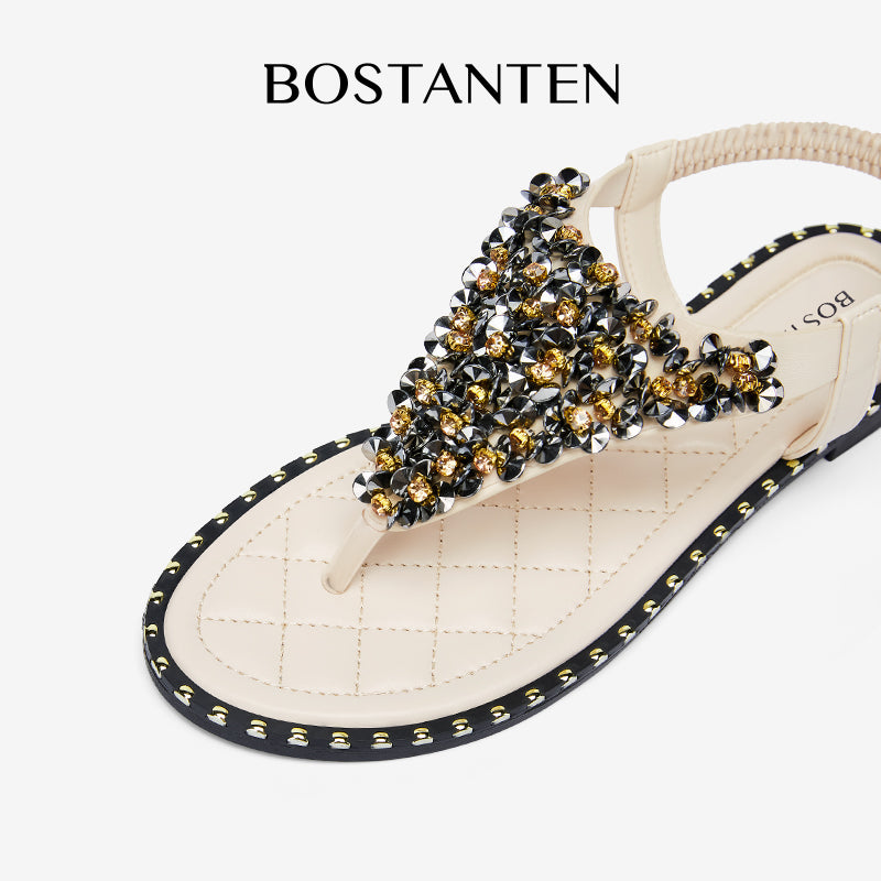 Sandal Wanita Glitter Berkilau Bostanten – Sol Tipis, Gaya Elegan