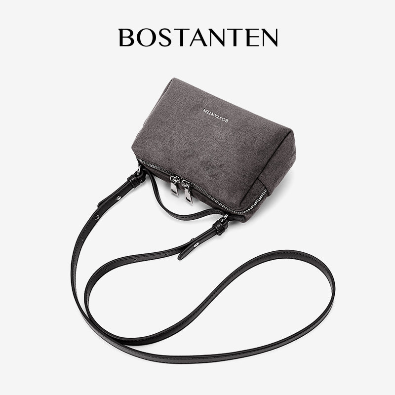 [Vanity Bag] BOSTANTEN Tas Selempang Wanita Premium Kulit Sintetis & Suede - Multifungsi 3in1 Handheld Crossbody Bag