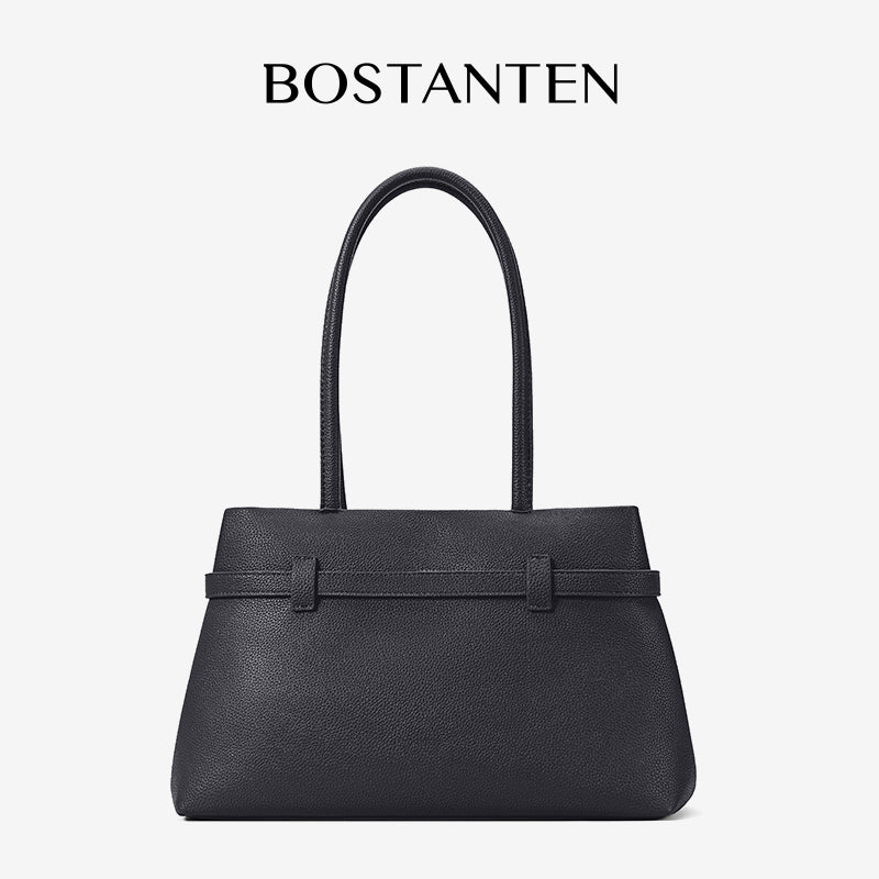 [Lock Tote Bag] BOSTANTEN Tas Tote Kulit PU Tas Selempang Handbag Wanita Korean Style Tote Bag Wanita