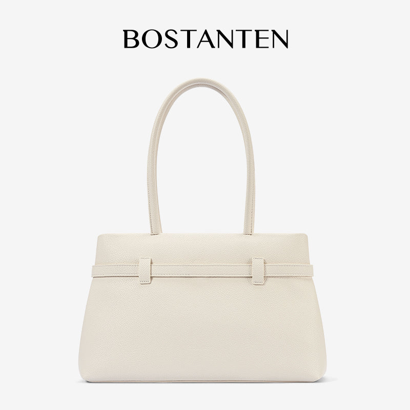 [Lock Tote Bag] BOSTANTEN Tas Tote Kulit PU Tas Selempang Handbag Wanita Korean Style Tote Bag Wanita