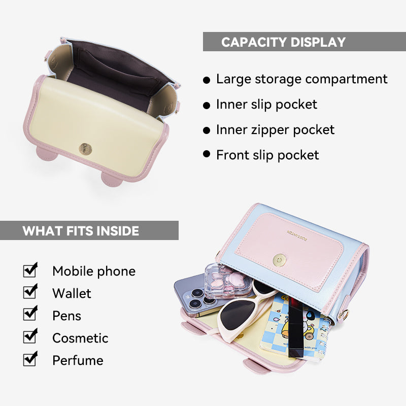 [Mini Ice Cream Bag] BOSTANTEN Tas Wanita Mini Satchel Small Exquisite Versatile Waterproof Tas Selempang Wanita Terbaru 2025