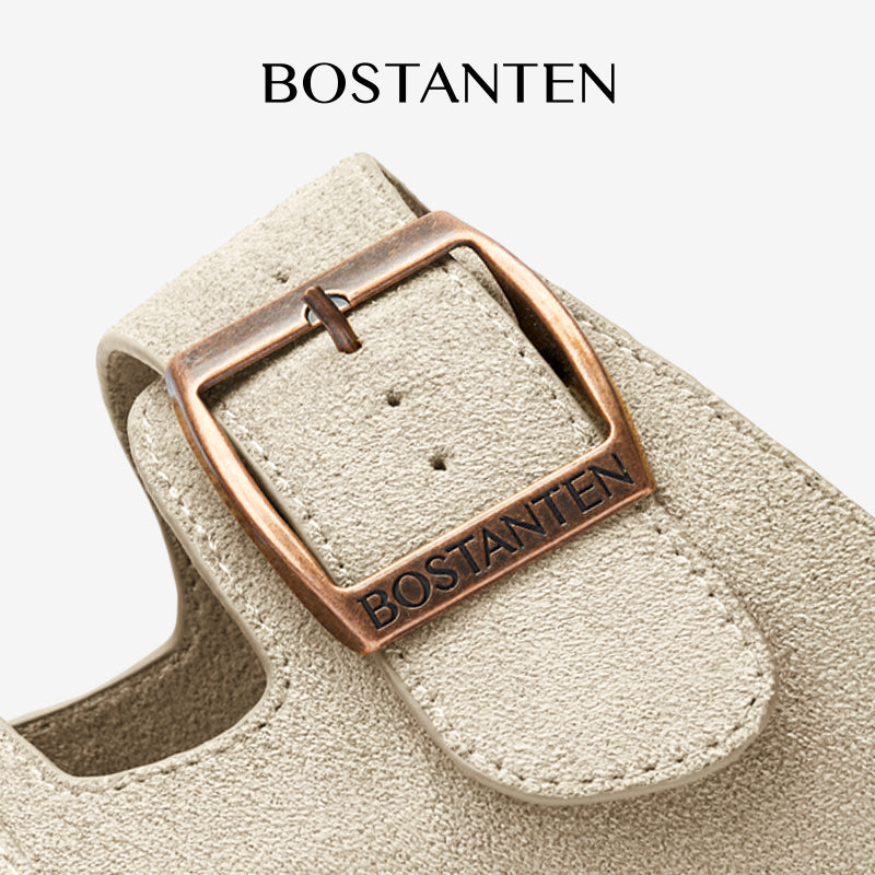 BOSTANTEN Ark Classic Flat Sandal Wanita Sepatu Casual Birken Slide Dua Buckle Umroh Haji Empuk Nyaman Anti Slip