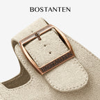 BOSTANTEN Ark Classic Flat Sandal Wanita Sepatu Casual Birken Slide Dua Buckle Umroh Haji Empuk Nyaman Anti Slip