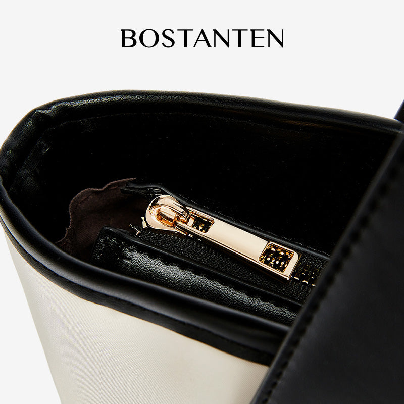 [Olivia Bag] BOSTANTEN Totebag Wanita – Canvas & Kulit Sintetis, Kapasitas Besar