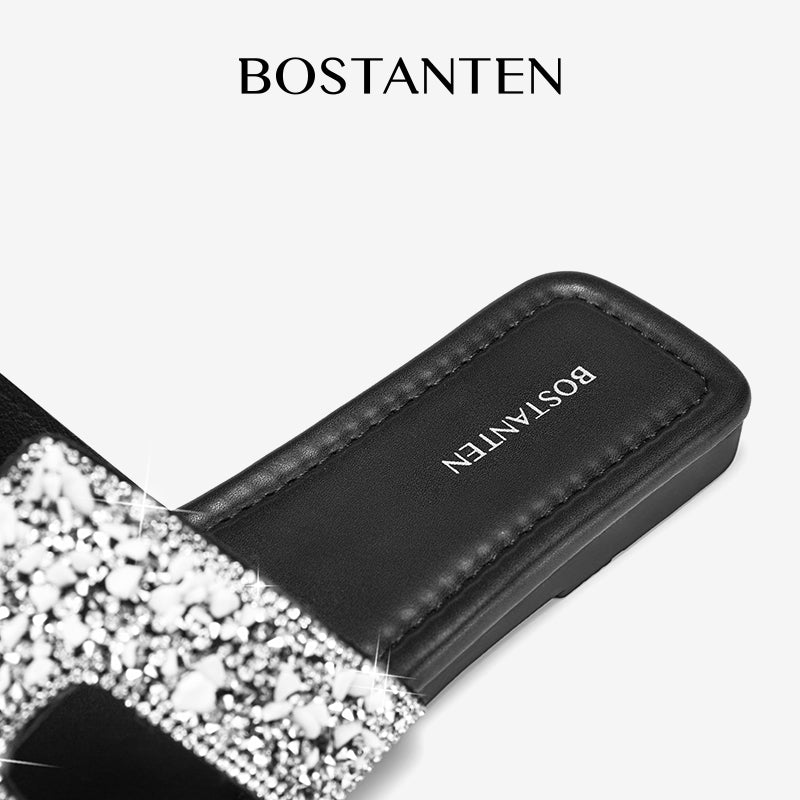 [Star Moon] Bostanten Sandal Santai Berkilau Perak, Nyaman & Serbaguna