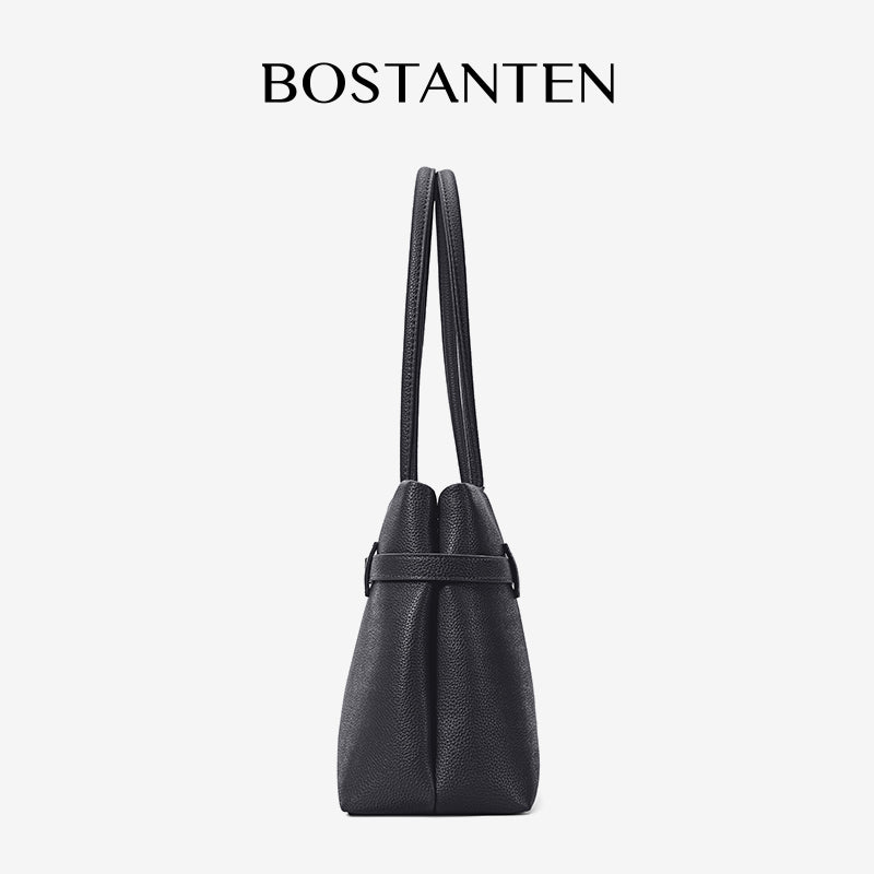 [Lock Tote Bag] BOSTANTEN Tas Tote Kulit PU Tas Selempang Handbag Wanita Korean Style Tote Bag Wanita