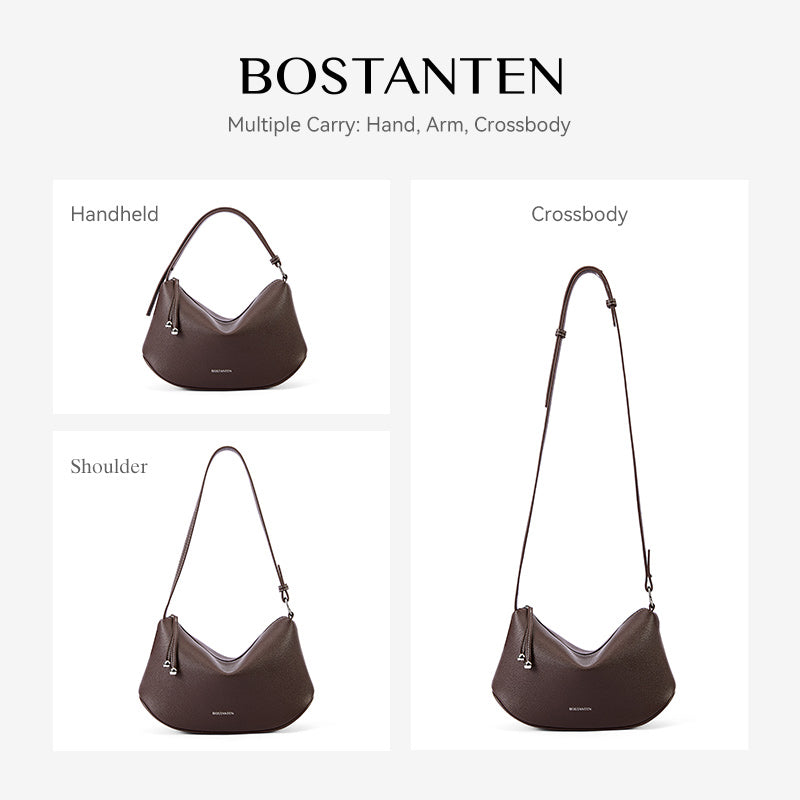 [Loop Bag] BOSTANTEN Tas Selempang Wanita Tas Tangan Silinder Premium Kulit Multi Carry Hand/Underarm/Crossbody Fashion