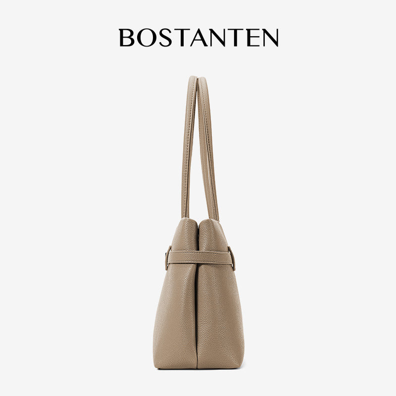 [Lock Tote Bag] BOSTANTEN Tas Tote Kulit PU Tas Selempang Handbag Wanita Korean Style Tote Bag Wanita