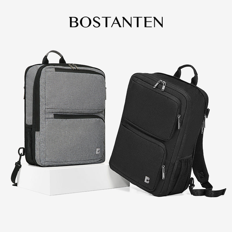 Bostanten Dualpack Bag Tas Ransel Pria Expandable Tas Laptop Anti Air untuk Kerja Bisnis Sekolah Kuliah