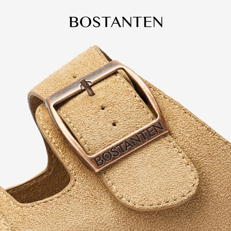BOSTANTEN Ark Classic Flat Sandal Wanita Sepatu Casual Birken Slide Dua Buckle Umroh Haji Empuk Nyaman Anti Slip