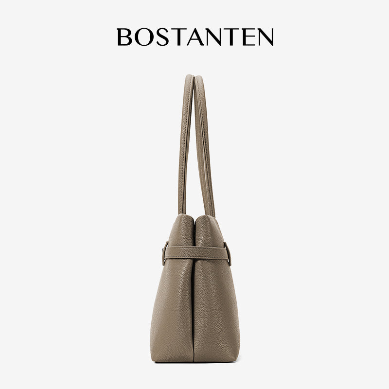 [Lock Tote Bag] BOSTANTEN Tas Tote Kulit PU Tas Selempang Handbag Wanita Korean Style Tote Bag Wanita
