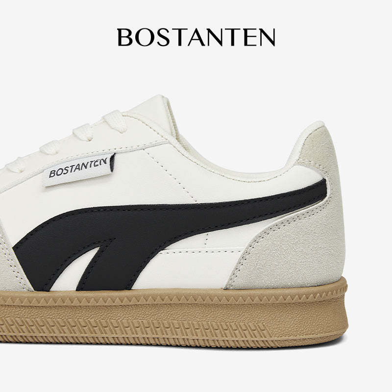 [Christy Shoes] BOSTANTEN Sepatu Kets Ringan dan Nyaman – Desain Kasual Anti Selip Warna Krem & Hitam