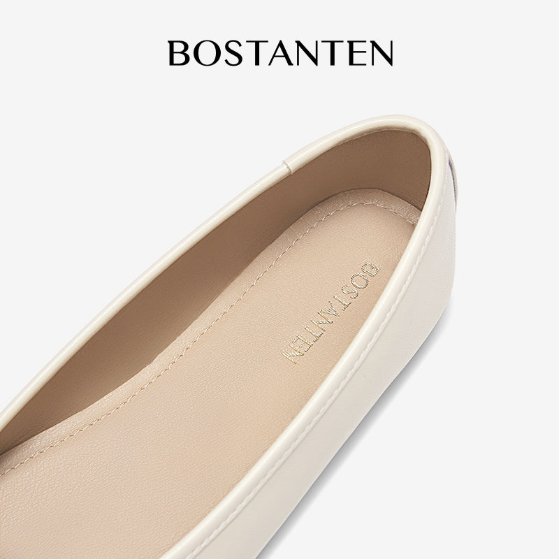 [Puff Ballet Shoes] BOSTANTEN Sepatu Wanita Balet Fashion Anti selip Sol
