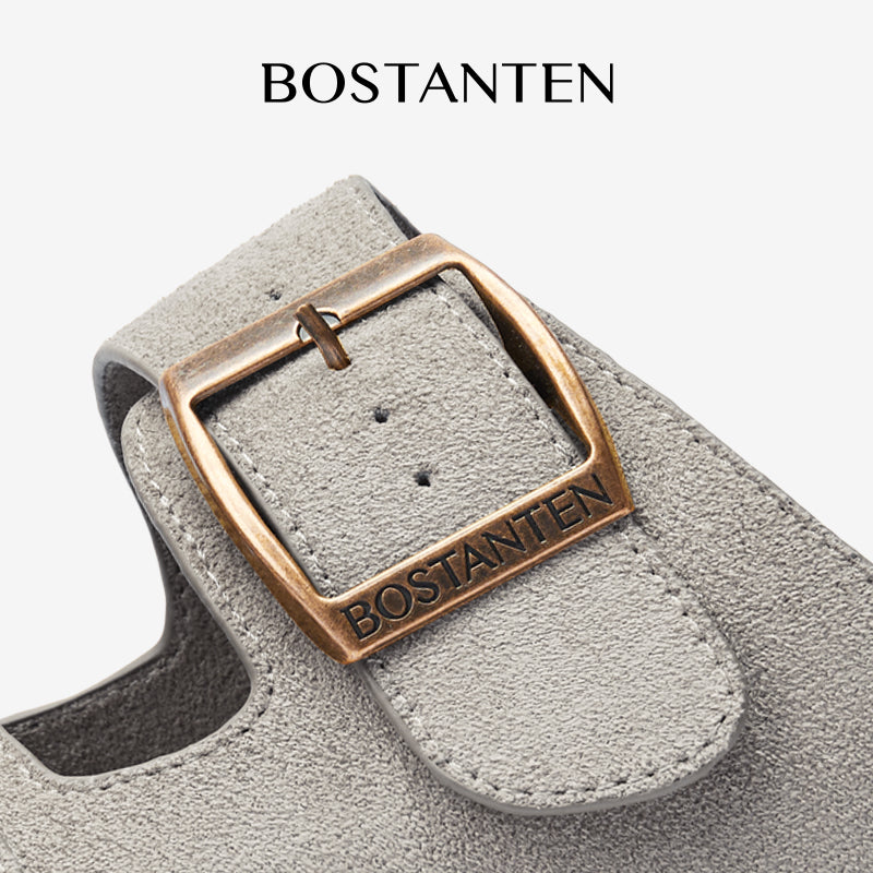 BOSTANTEN Ark Classic Flat Sandal Wanita Sepatu Casual Birken Slide Dua Buckle Umroh Haji Empuk Nyaman Anti Slip