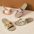 [LuxChoco Berry Sandal] BOSTANTEN Sandal Wanita – Flat Sandal Lembut,  Cocok untuk Santai & ke Pantai