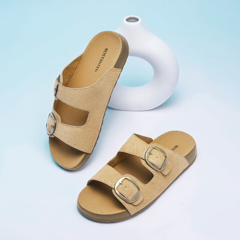 [Toast Shoes] BOSTANTEN Sandal Wanita Setengah Terbuka Sol Karet Anti Slip