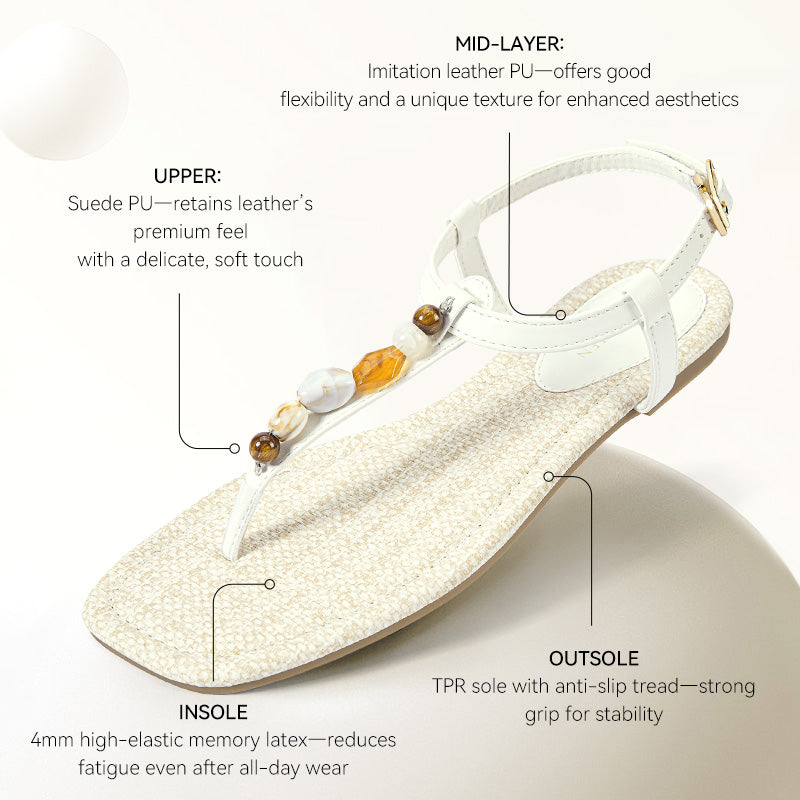 BOSTANTEN Lucky Sandal Flat Jepit Wanita Korea Premium Pesta kekinian