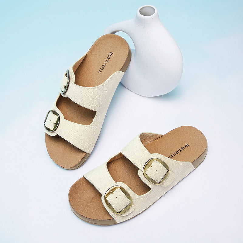 [Toast Shoes] BOSTANTEN Sandal Wanita Setengah Terbuka Sol Karet Anti Slip