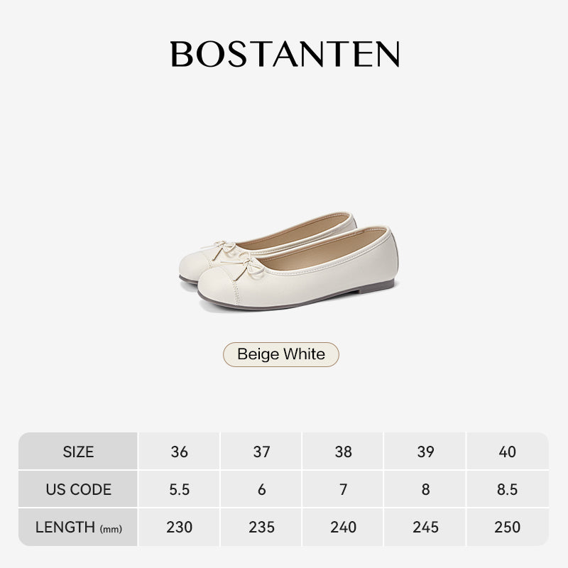 [Puff Ballet Shoes] BOSTANTEN Sepatu Wanita Balet Fashion Anti selip Sol