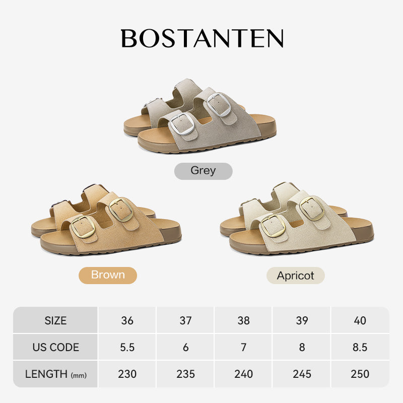 [Toast Shoes] BOSTANTEN Sandal Wanita Setengah Terbuka Sol Karet Anti Slip