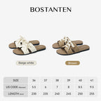 [New Arrival] Bostanten Sandal Flat Wanita – Slop Kekinian Sol Karet Anti Licin