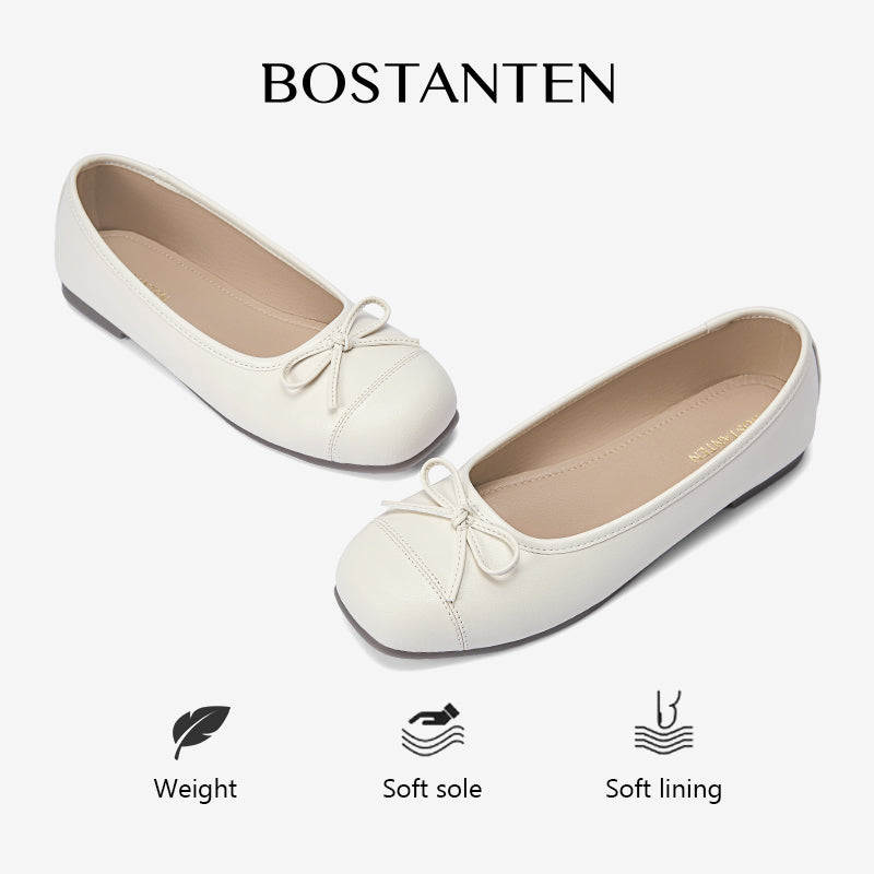 [Puff Ballet Shoes] BOSTANTEN Sepatu Wanita Balet Fashion Anti selip Sol