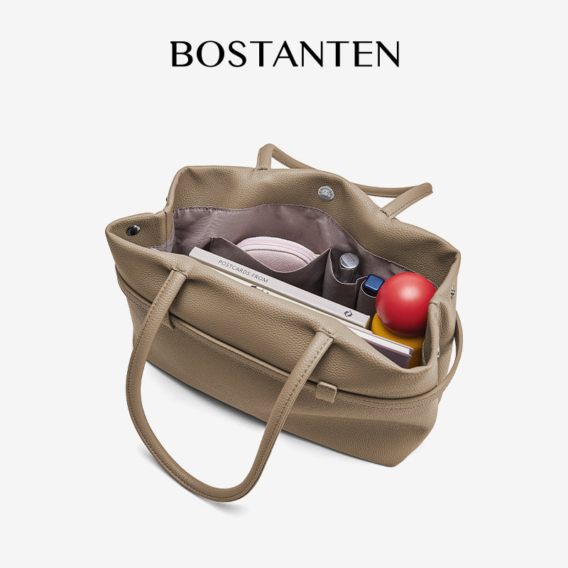 [Lock Tote Bag] BOSTANTEN Tas Tote Kulit PU Tas Selempang Handbag Wanita Korean Style Tote Bag Wanita