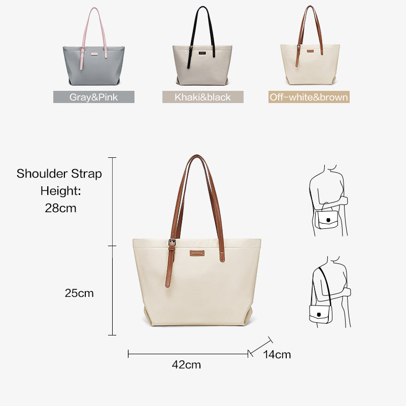 [Fanny Bag] BOSTANTEN Totebag Wanita Besar – Canvas & Kulit Sintetis