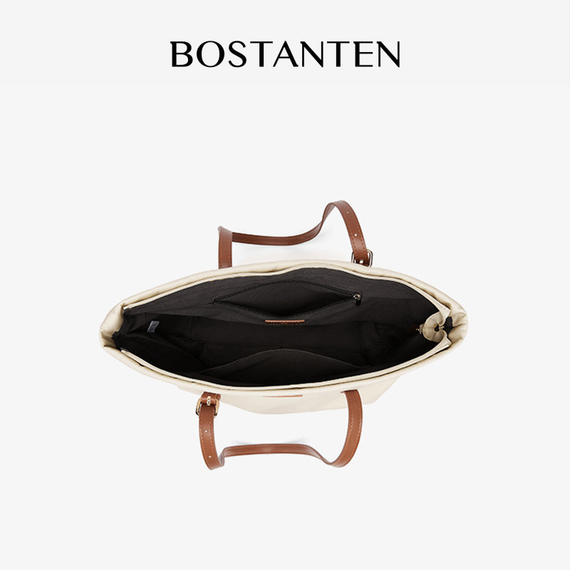 [Fanny Bag] BOSTANTEN Totebag Wanita Besar – Canvas & Kulit Sintetis