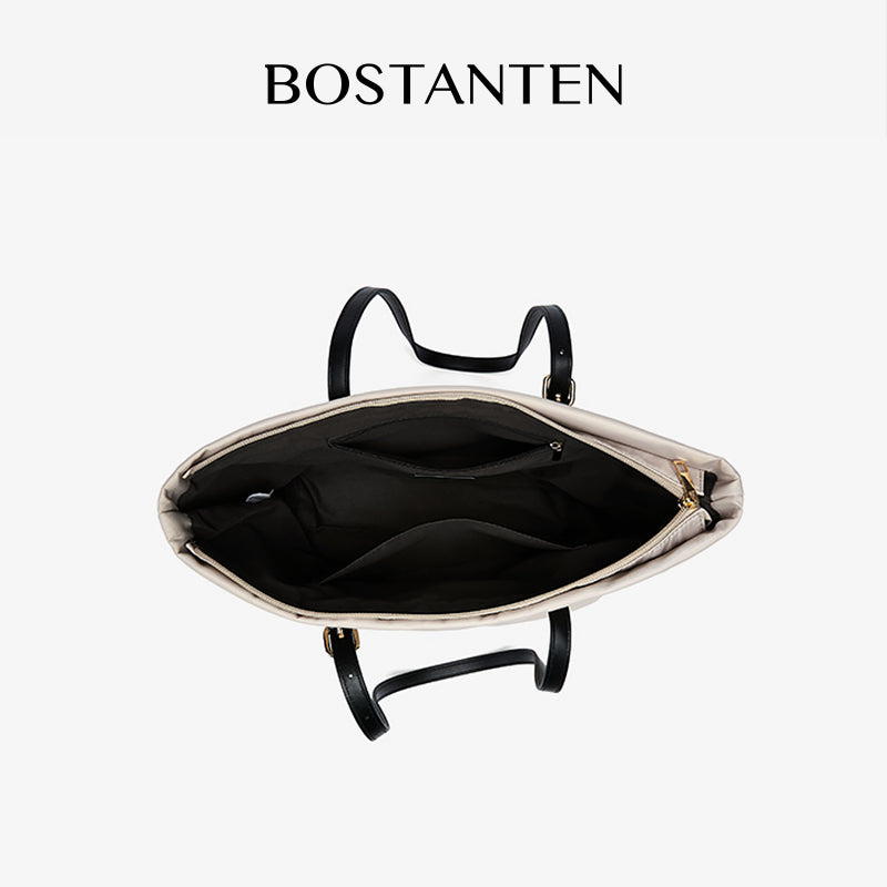 [Fanny Bag] BOSTANTEN Totebag Wanita Besar – Canvas & Kulit Sintetis
